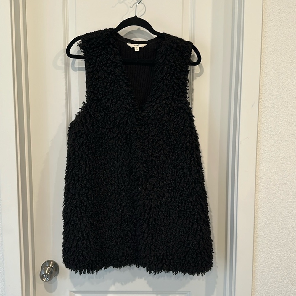 Ladies black Sherpa Vest